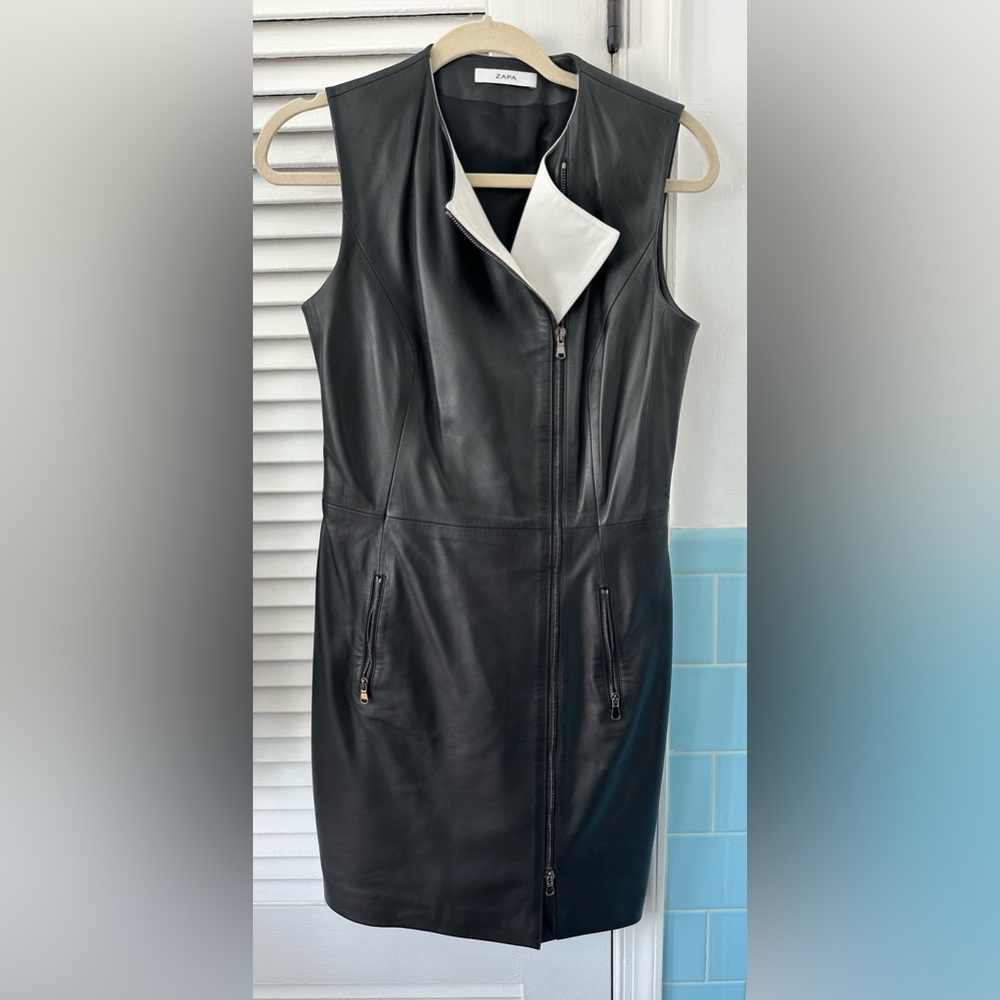 Zapa Black Leather dress